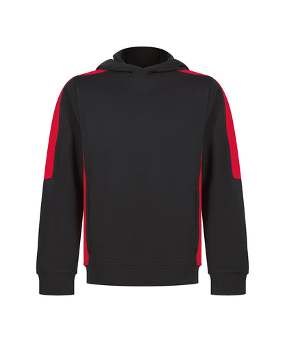 Finden & Hales LV342 Kids' team hoodie in Black/Red