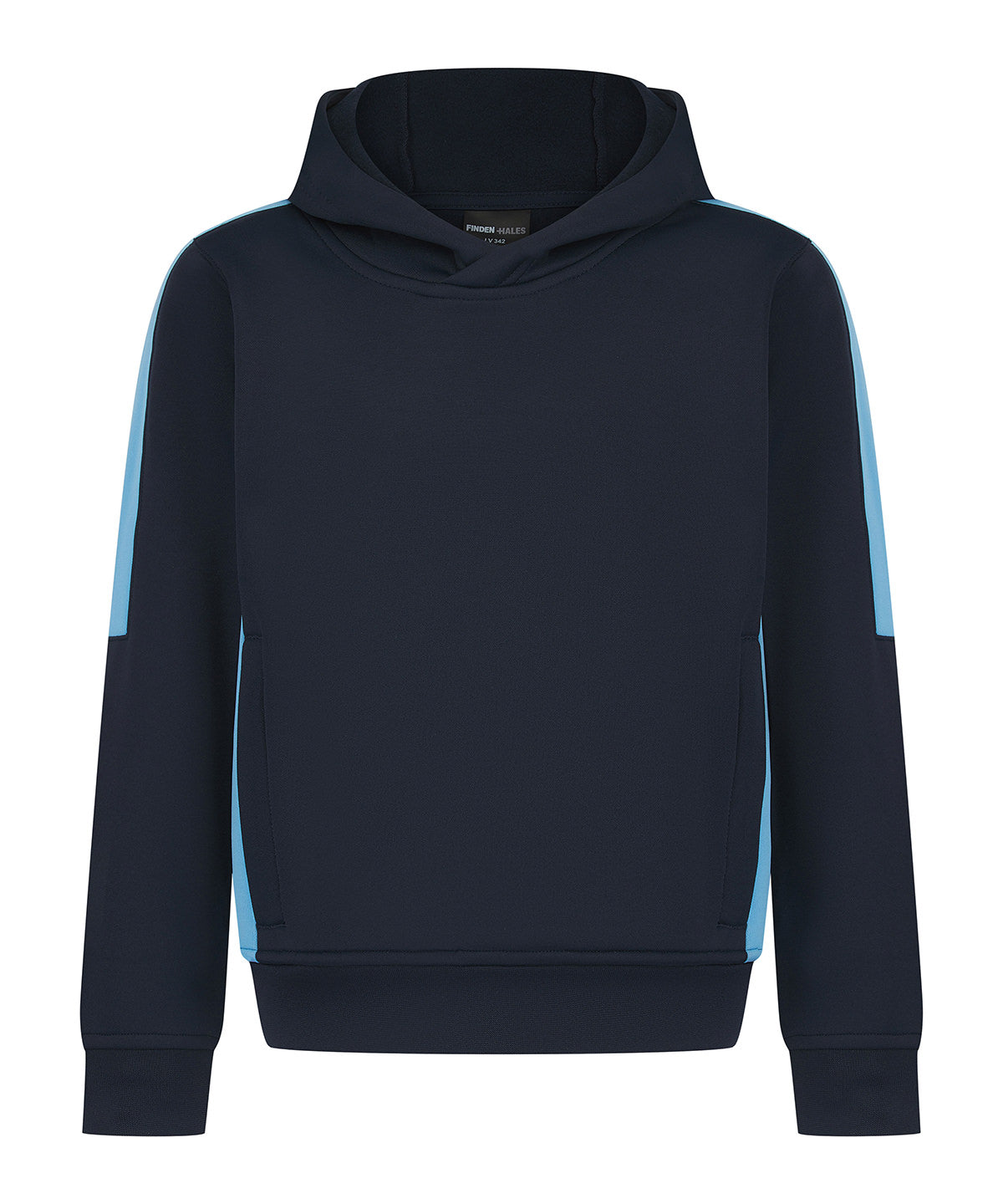 Finden & Hales LV342 Kids' team hoodie in Navy/Sky