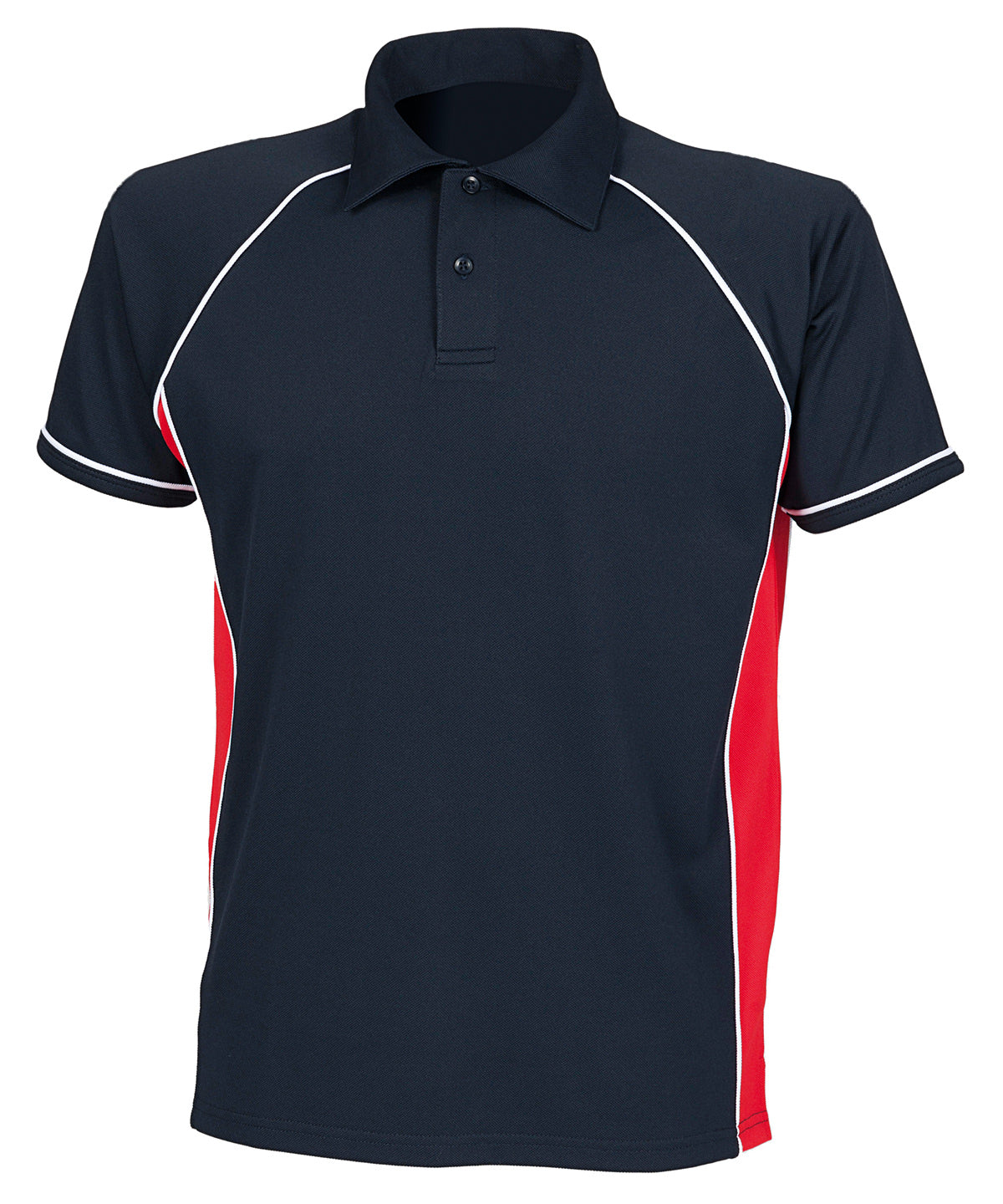 Finden & Hales LV370 Piped performance polo in Navy/Red/White
