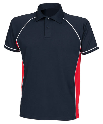 Finden & Hales LV370 Piped performance polo in Navy/Red/White