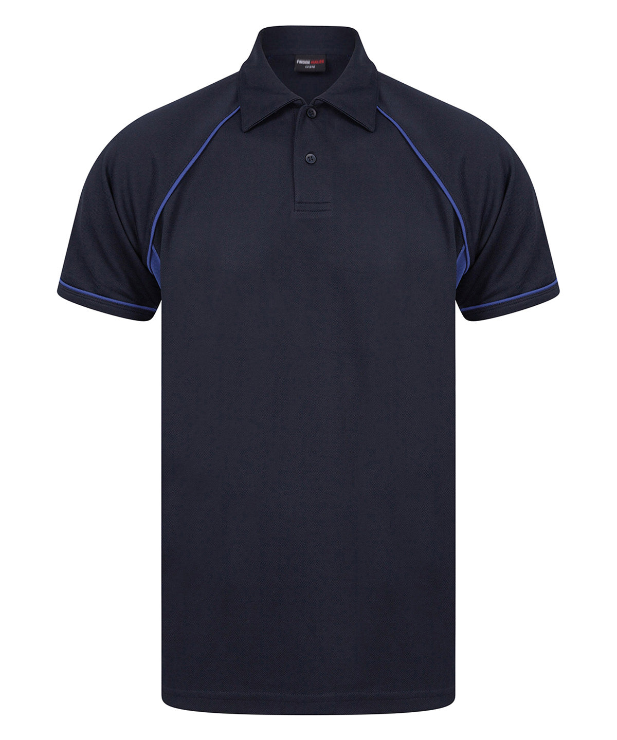 Finden & Hales LV370 Piped performance polo in Navy/Royal/Royal*