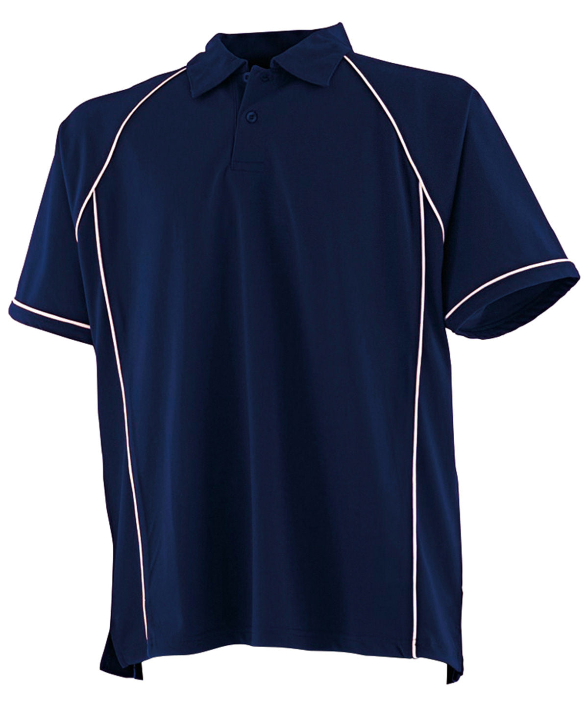 Finden & Hales LV370 Piped performance polo in Navy/White*†