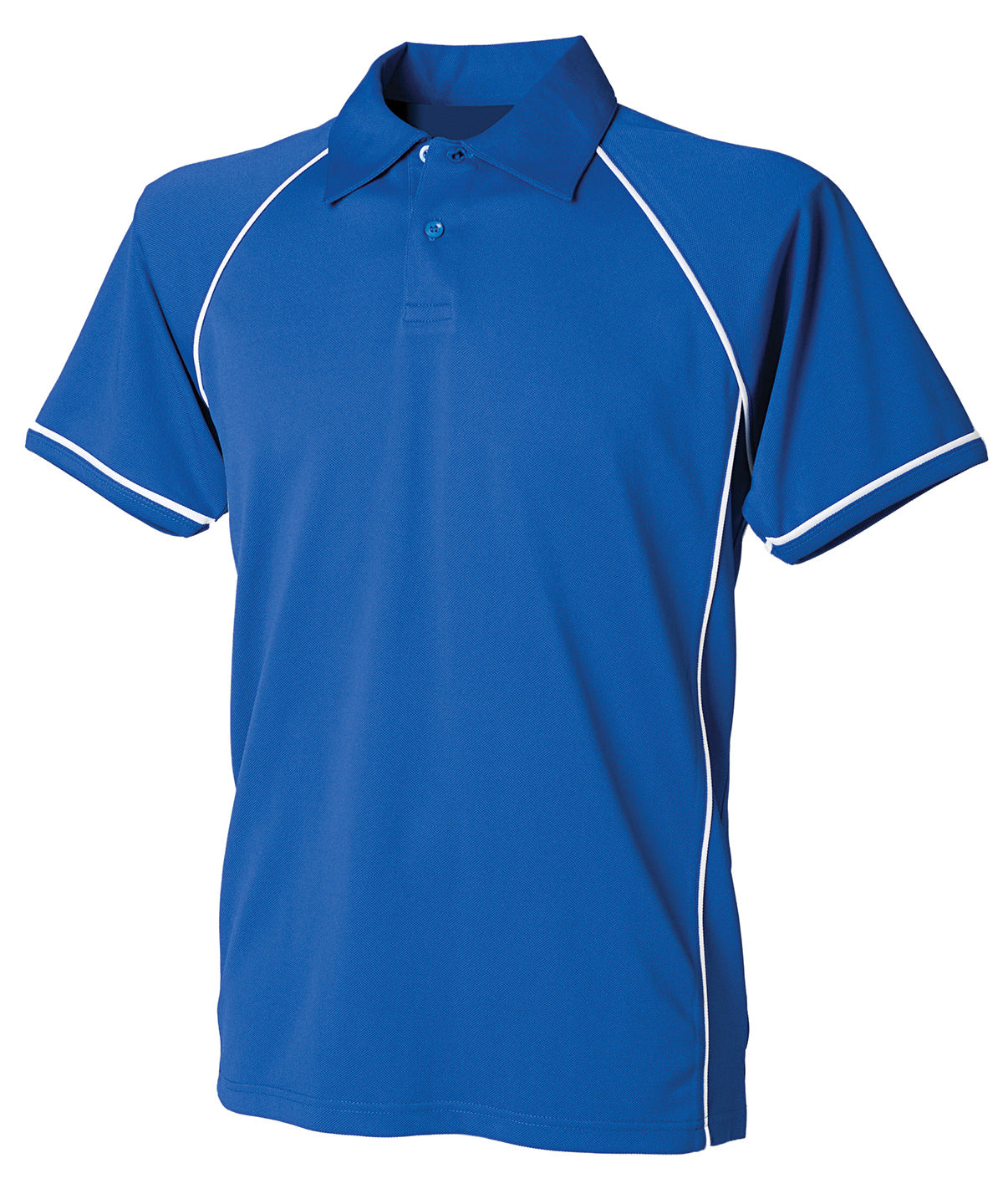 Finden & Hales LV370 Piped performance polo in Royal/White*