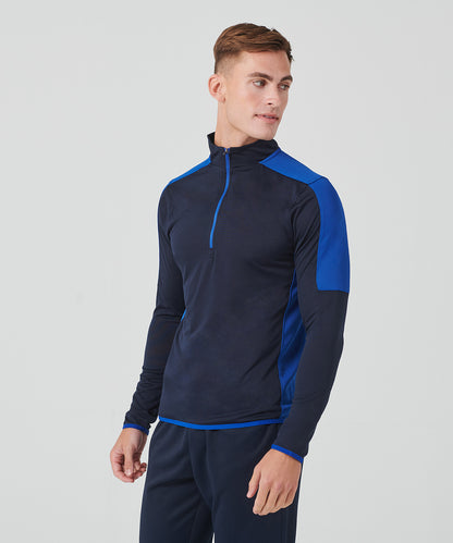 Finden & Hales LV571 ¼ zip mid-layer with contrast panelling