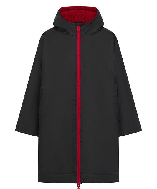 Finden & Hales LV691 Kids all-weather robe in Black/Red*