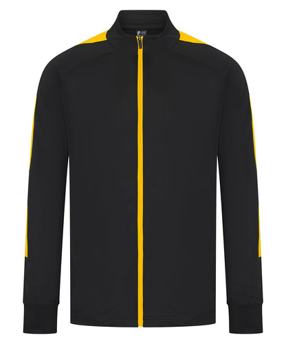 Finden & Hales LV871 Knitted tracksuit top in Black/Gold*