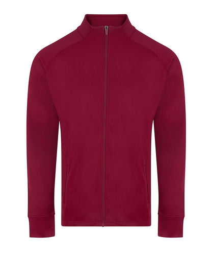 Finden & Hales LV871 Knitted tracksuit top in Burgundy