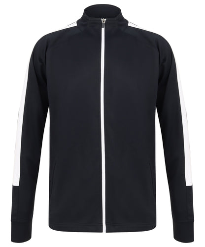 Finden & Hales LV871 Knitted tracksuit top in Navy/White*