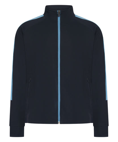 Finden & Hales LV873 Kids knitted tracksuit top in Navy/Sky