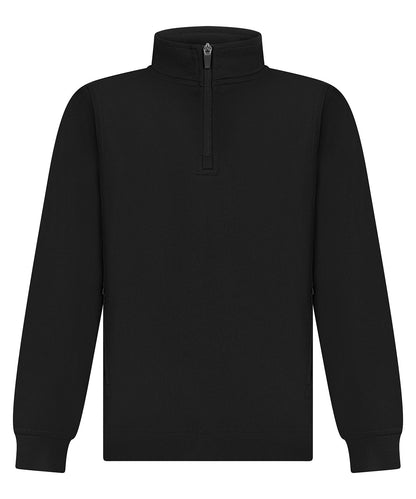 Finden & Hales LV875 Kids ¼-tracksuit top in Black