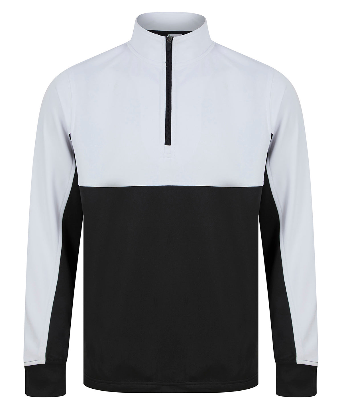 Finden & Hales LV875 Kids ¼-tracksuit top in Black/White