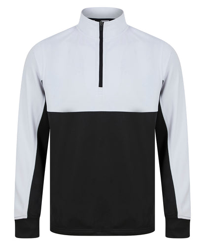 Finden & Hales LV875 Kids ¼-tracksuit top in Black/White