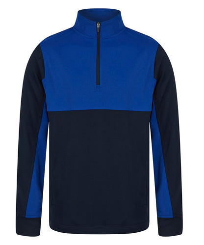 Finden & Hales LV875 Kids ¼-tracksuit top in Navy/Royal