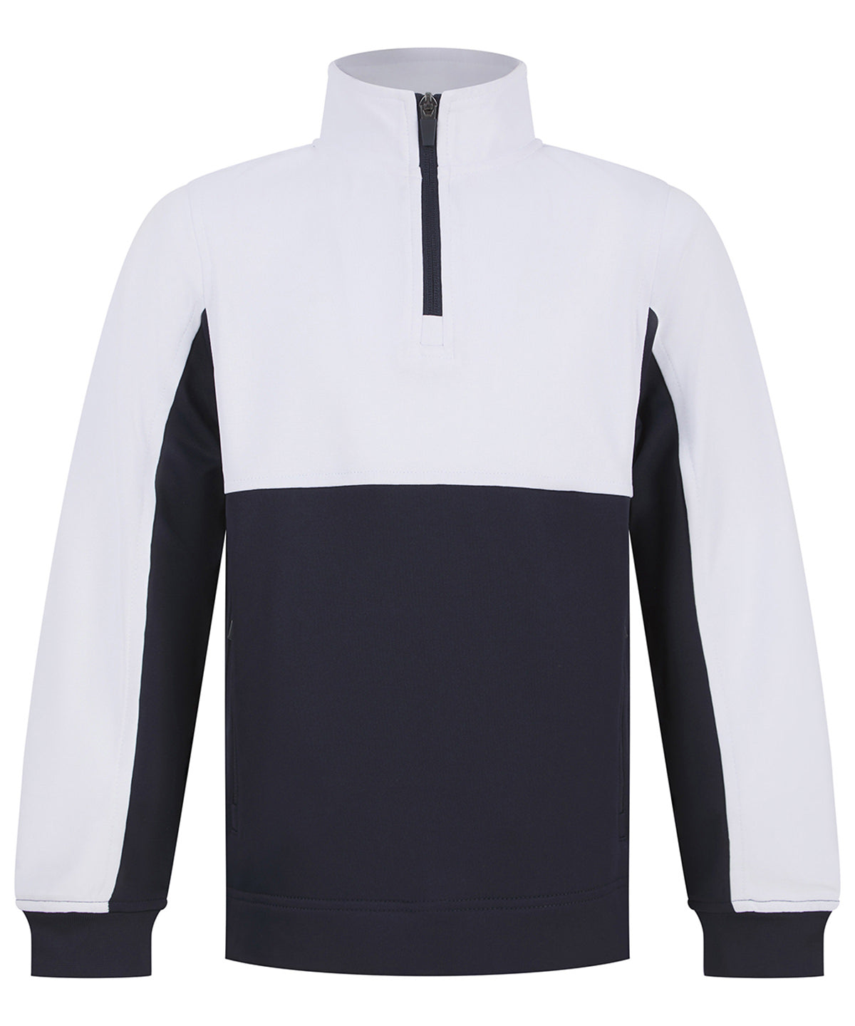 Finden & Hales LV875 Kids ¼-tracksuit top in Navy/White