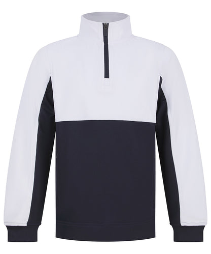 Finden & Hales LV875 Kids ¼-tracksuit top in Navy/White