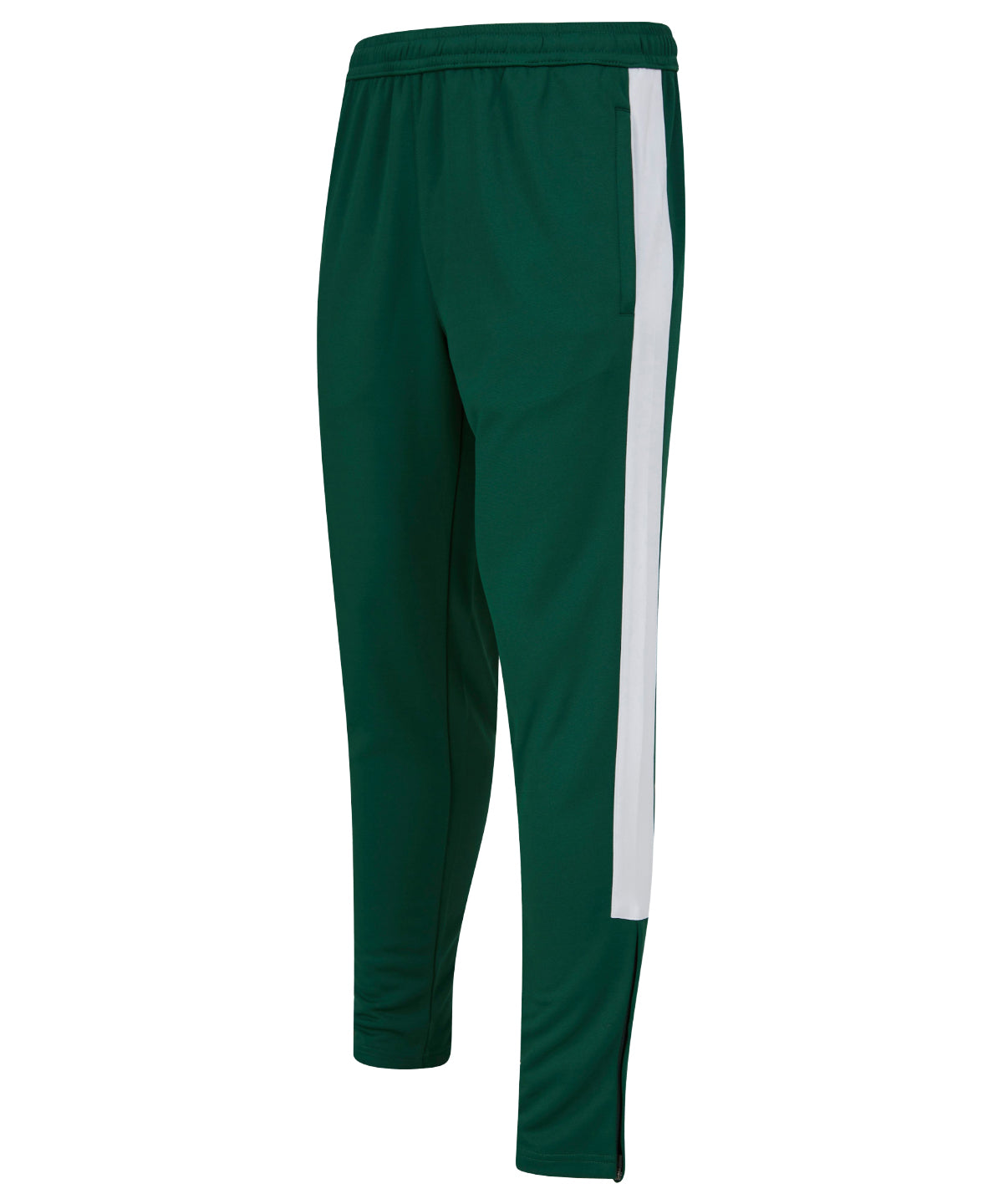 Finden & Hales LV881 Knitted tracksuit pants in Bottle/White