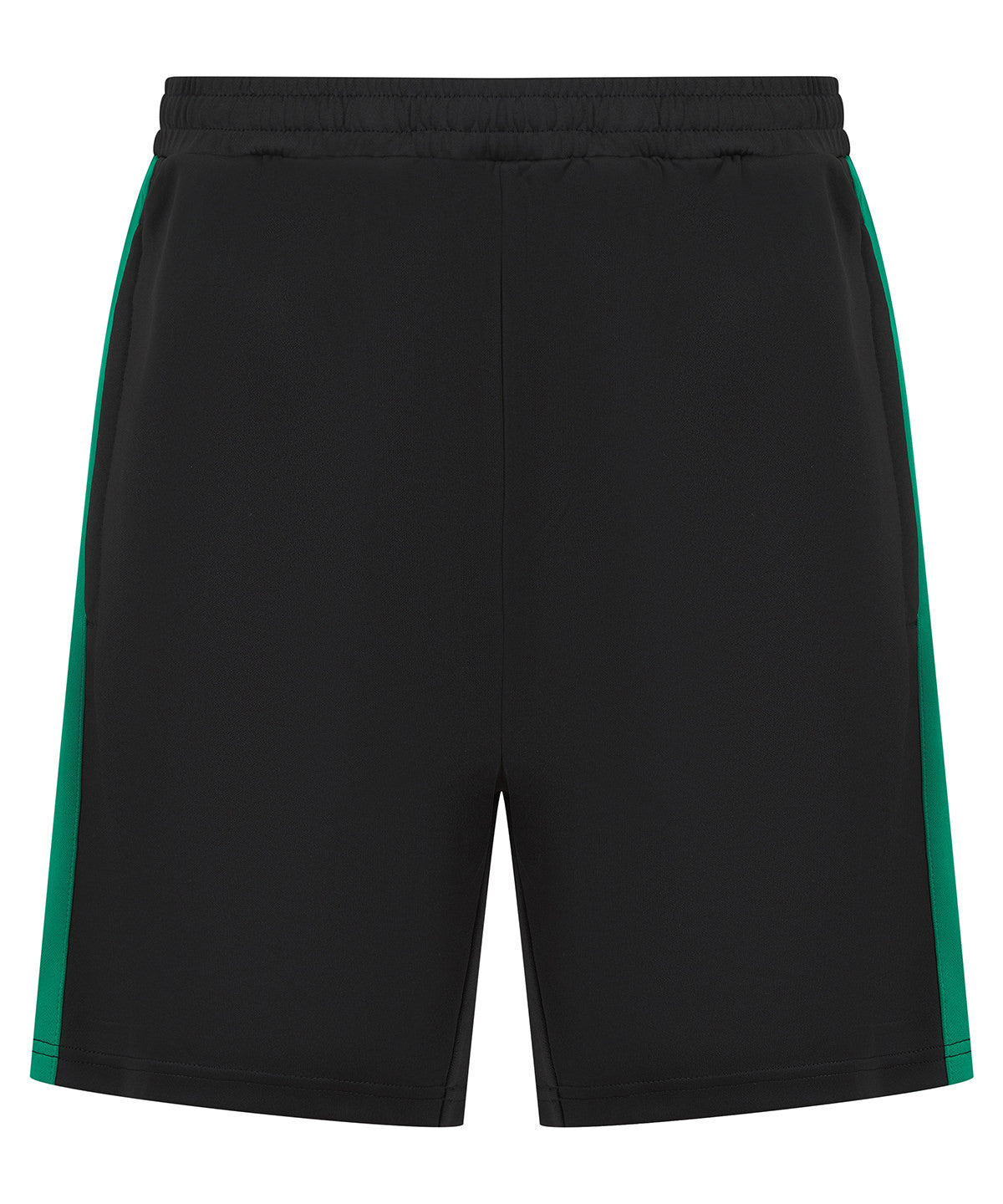 Finden & Hales LV887 Kids knitted shorts with zip pockets in Black/Emerald