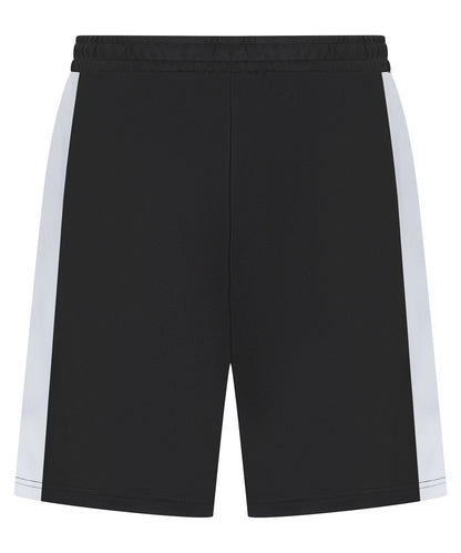 Finden & Hales LV887 Kids knitted shorts with zip pockets in Black/White