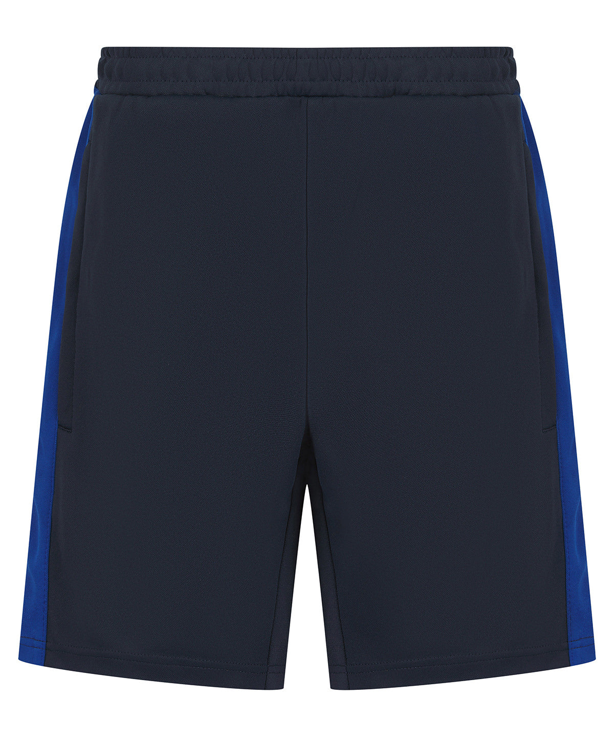 Finden & Hales LV887 Kids knitted shorts with zip pockets in Navy/Royal