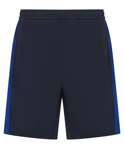Finden & Hales LV887 Kids knitted shorts with zip pockets in Navy/Royal