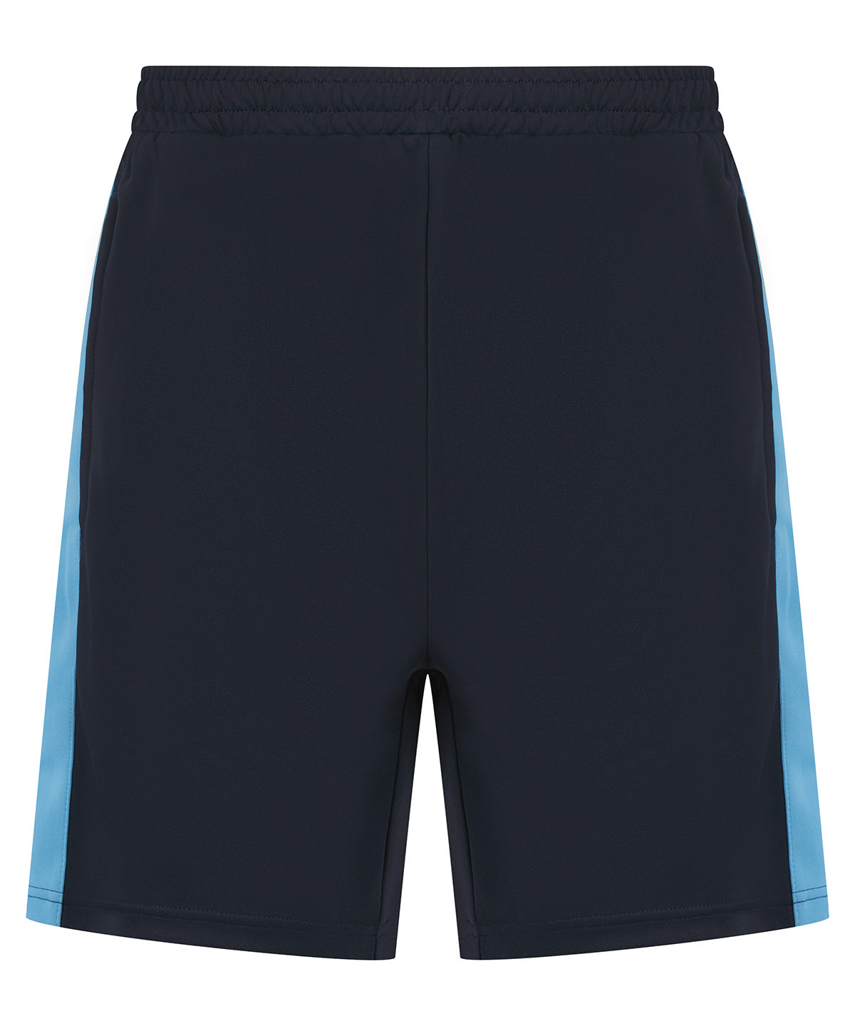 Finden & Hales LV887 Kids knitted shorts with zip pockets in Navy/Sky