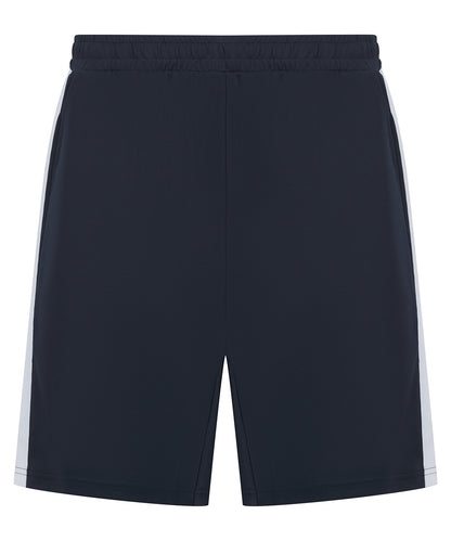 Finden & Hales LV887 Kids knitted shorts with zip pockets in Navy/White