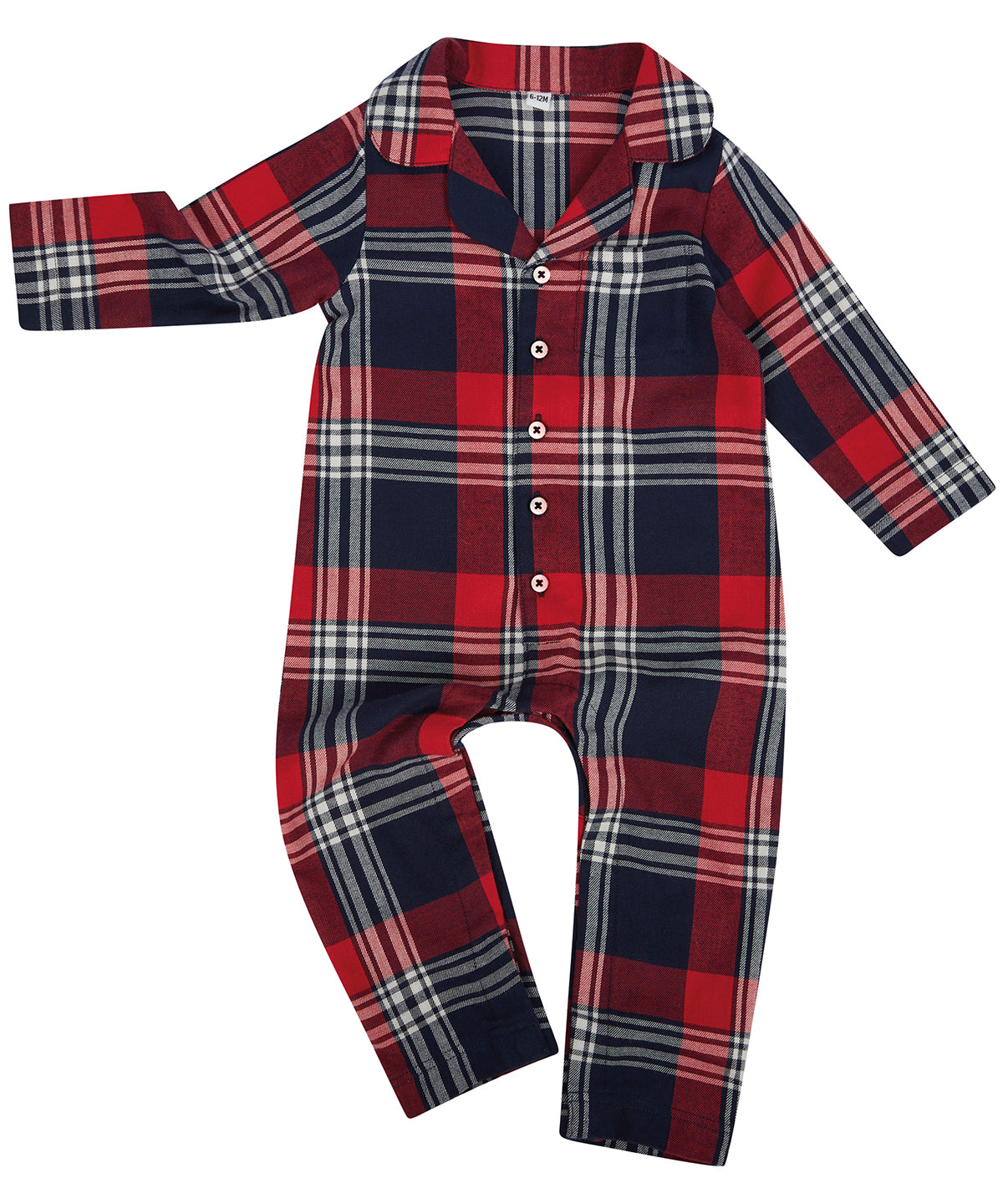 Larkwood LW74T Tartan all-in-one in Red/Navy Check