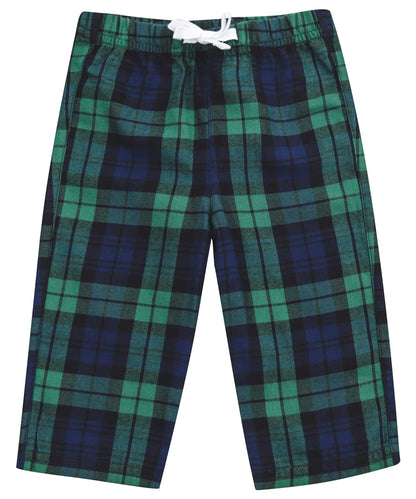 Larkwood LW83T Tartan lounge trousers in Green/Navy Check