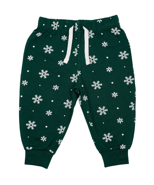 Larkwood LW85T Lounge pants in Bottle/White Snowflakes