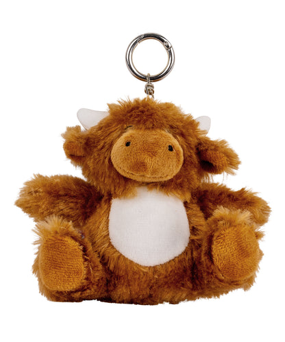 Mumbles MM023 Binx bear in Cow Key Ring (Brown)