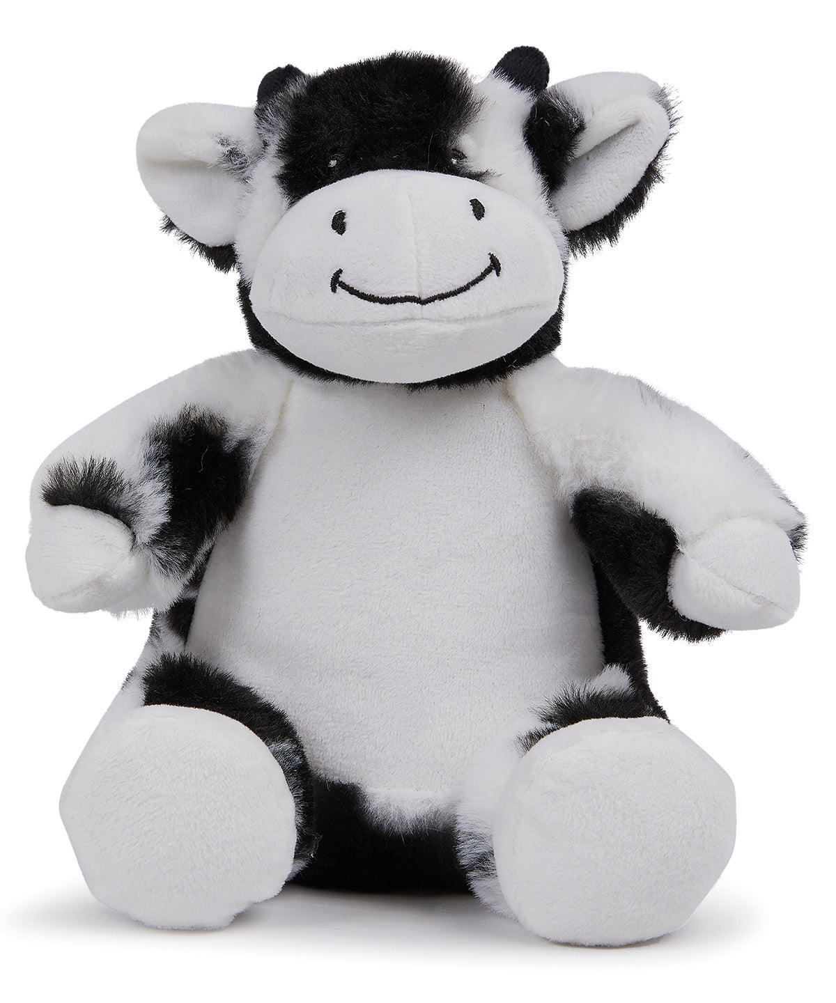 Mumbles MM060 Printme mini teddy in Black/White Cow