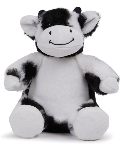 Mumbles MM060 Printme mini teddy in Black/White Cow