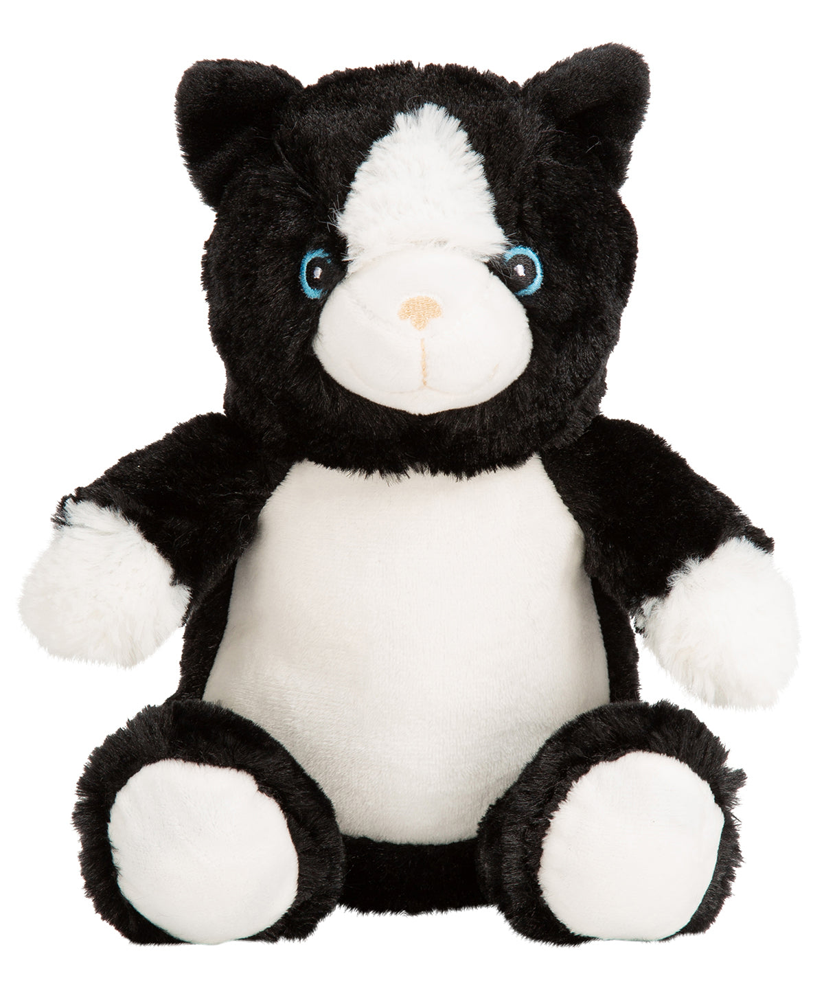Mumbles MM060 Printme mini teddy in Cat Black/White