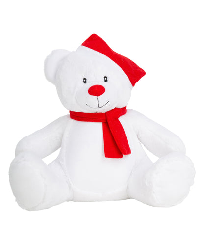 Mumbles MM573 Zippie Christmas bear in White