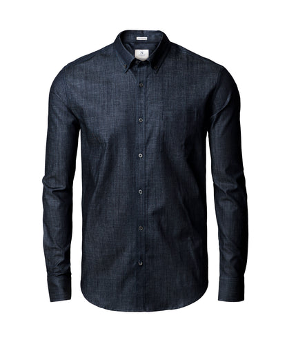 Nimbus N108M Torrance modern fit – raw and stylish denim shirt in Indigo Blue