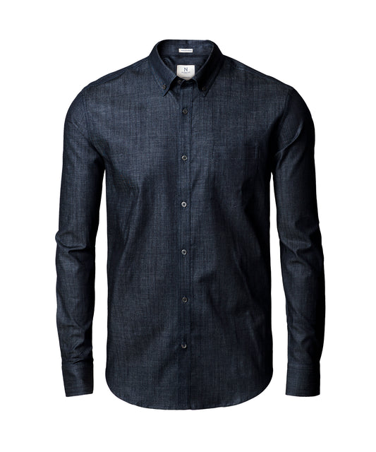 Nimbus N108M Torrance modern fit – raw and stylish denim shirt in Indigo Blue