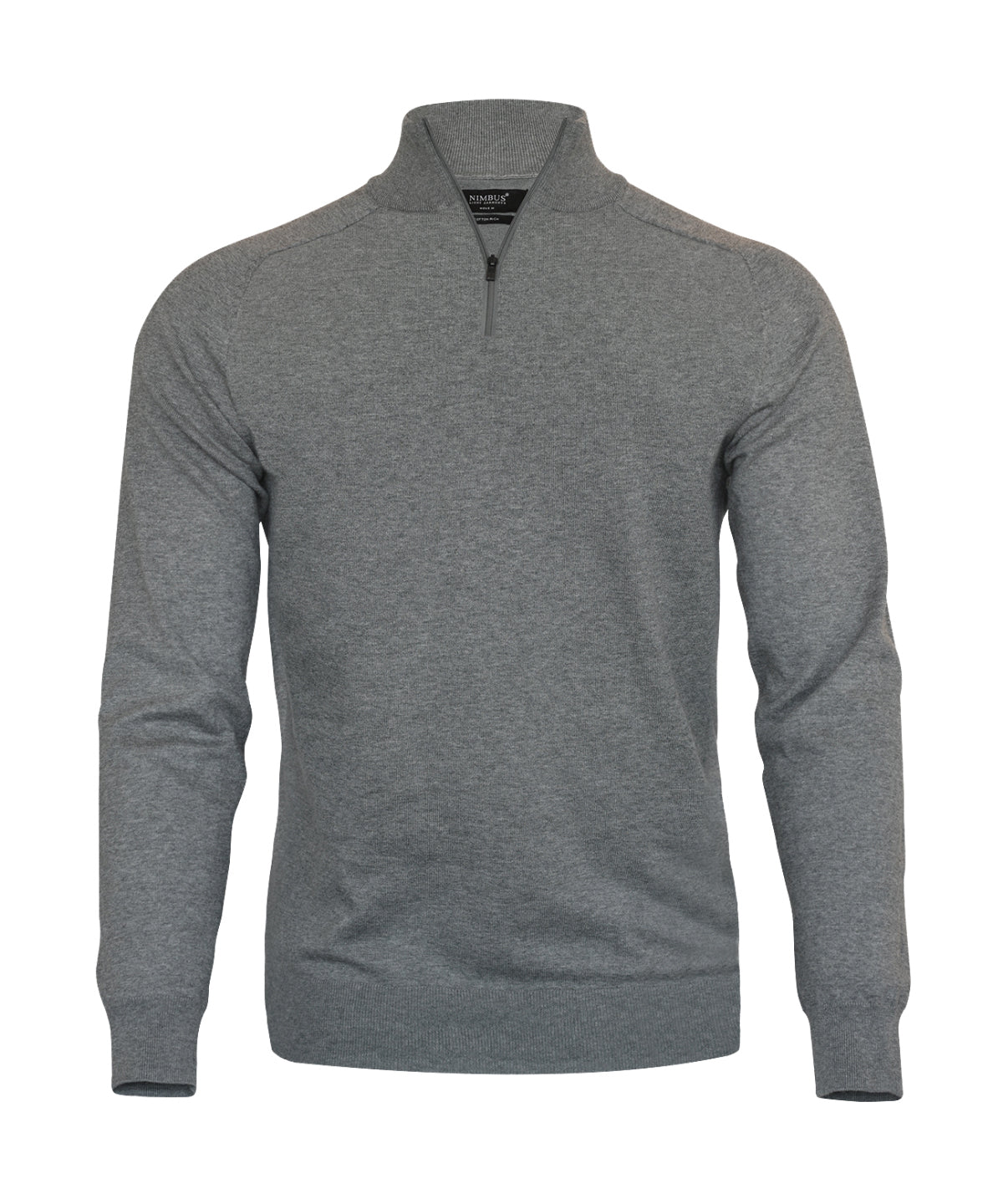 Nimbus NB121 Brighton 1/4-zip in Grey Melange