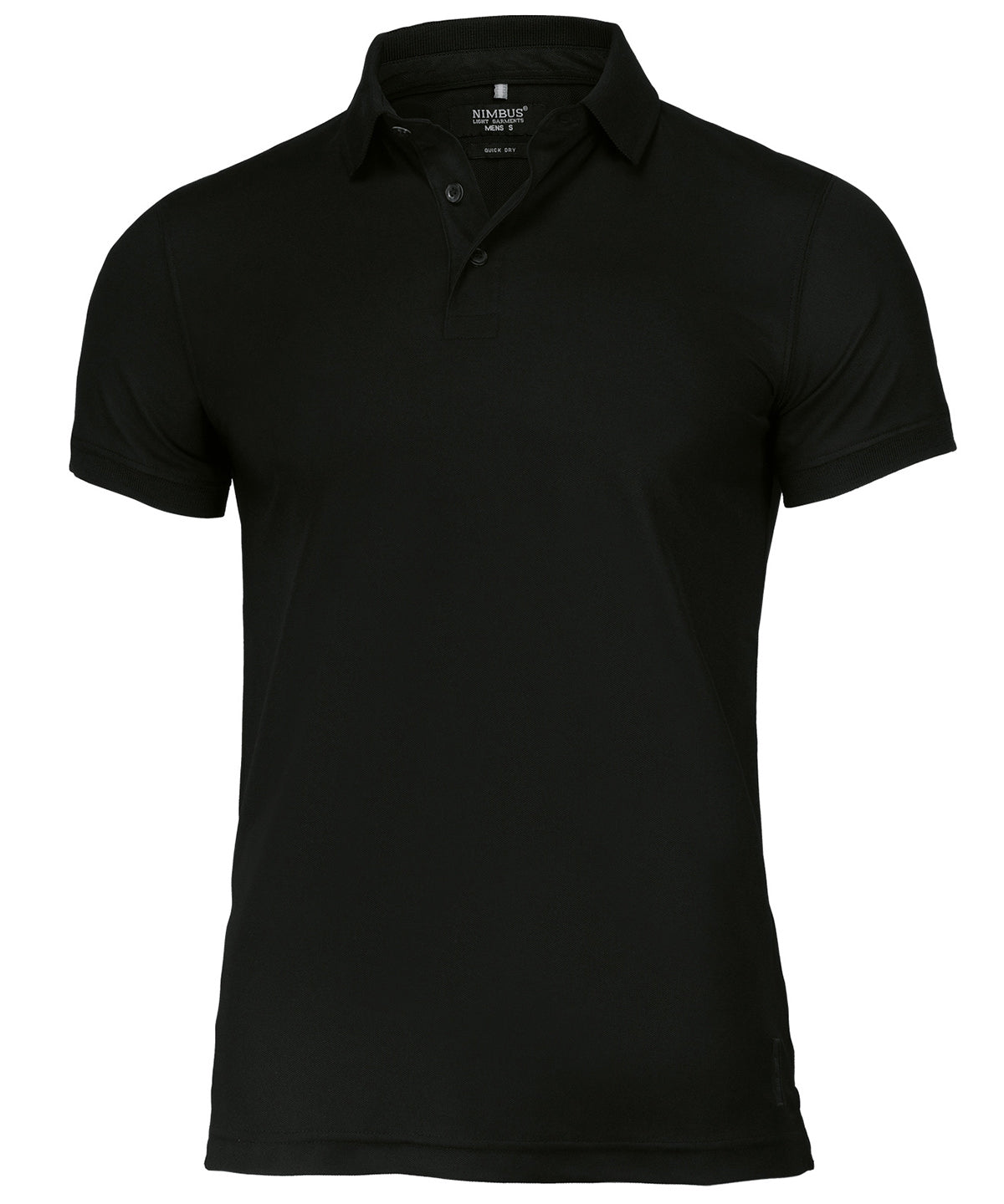 Nimbus NB86M Clearwater – quick-dry performance polo in Black