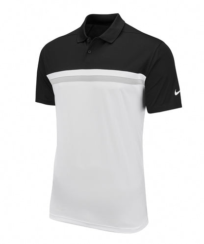 Nike NK343 Nike Victory colour block polo in Black / White / Light Smoke Grey / White
