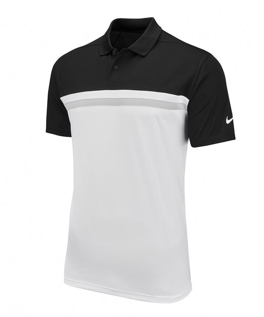 Nike NK343 Nike Victory colour block polo in Black / White / Light Smoke Grey / White