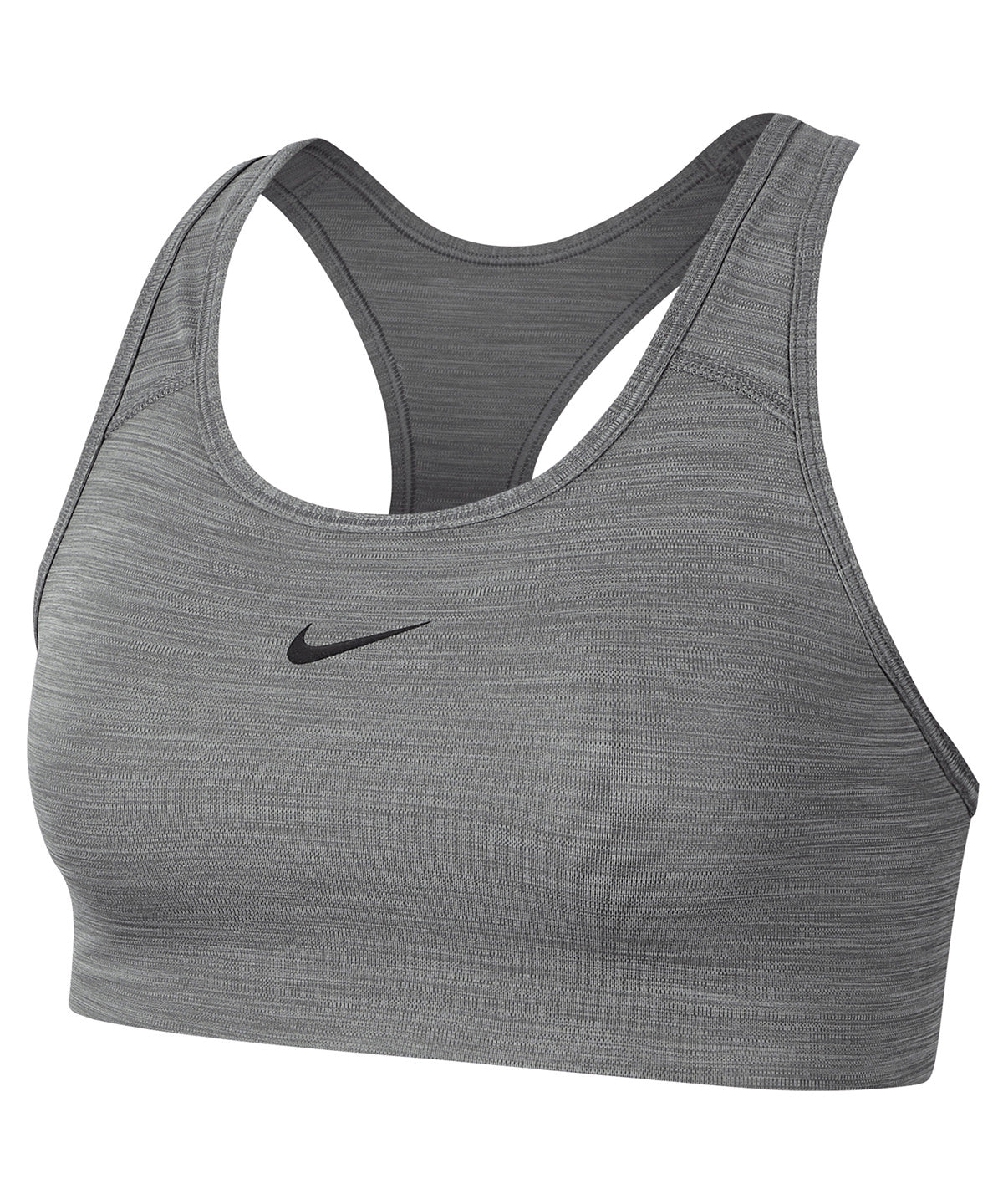 Nike NK379 Women’s Nike Dri-FIT Swoosh one-piece bra in Smoke Grey/Heather/Black