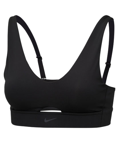 Nike NK381 Women’s Nike Dri-FIT indy plunge cutout bra in Black/Dark Smoke Grey
