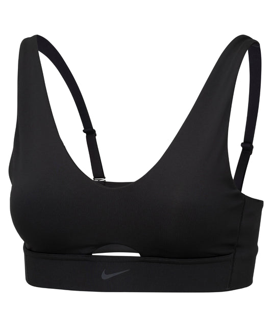Nike NK381 Women’s Nike Dri-FIT indy plunge cutout bra in Black/Dark Smoke Grey