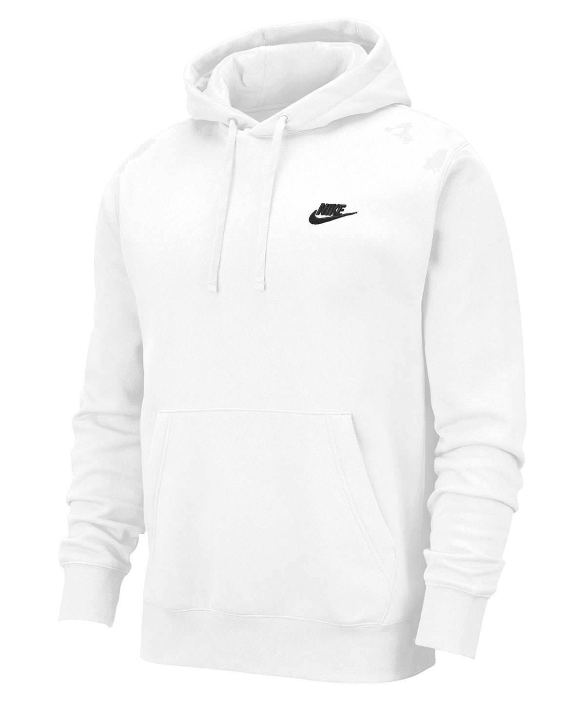 Nike NK387 Nike Club hoodie in White/White/Black