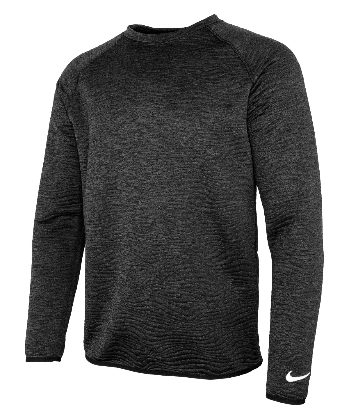 Nike NK394 Nike Dri-FIT Tour crew quilted top in Black/Black/White