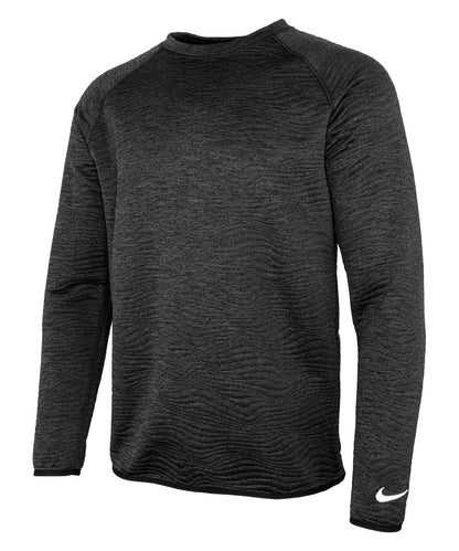 Nike NK394 Nike Dri-FIT Tour crew quilted top in Black/Black/White