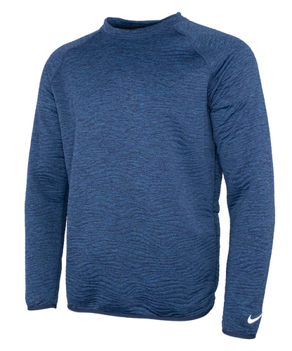Nike NK394 Nike Dri-FIT Tour crew quilted top in Midnight Navy/Midnight Navy/White