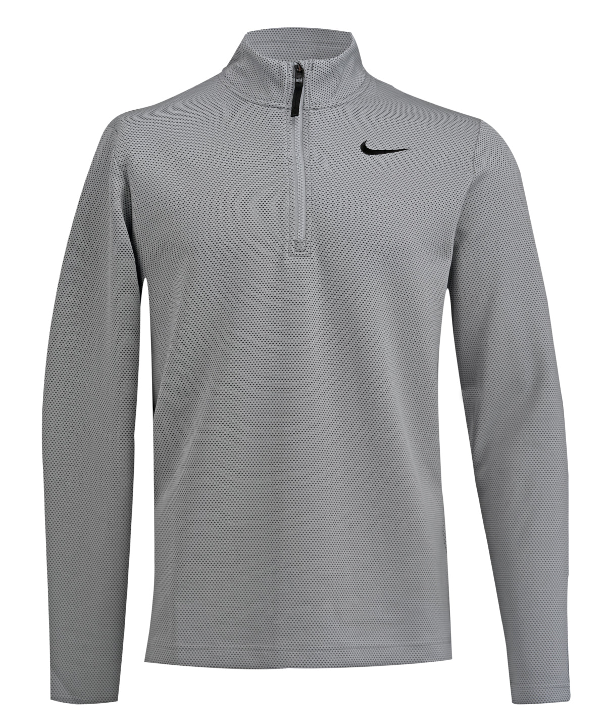 Nike NK396 Nike Dri-FIT Victory Therma Flex half-zip top in Wolf Grey/Black/Black