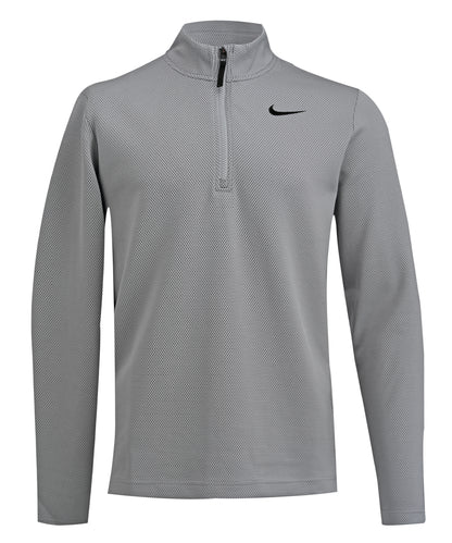 Nike NK396 Nike Dri-FIT Victory Therma Flex half-zip top in Wolf Grey/Black/Black