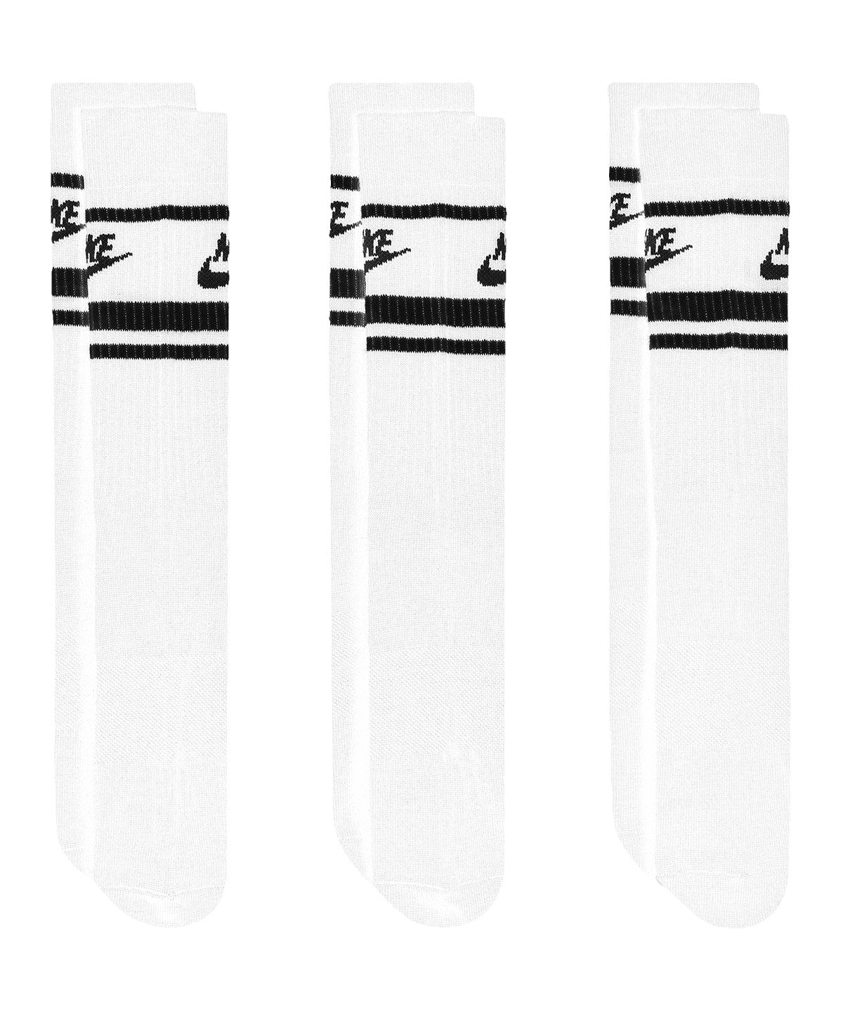 Nike NK397 Nike Dri-FIT Sportswear everyday essential socks (3 pairs) in White/Black/Black